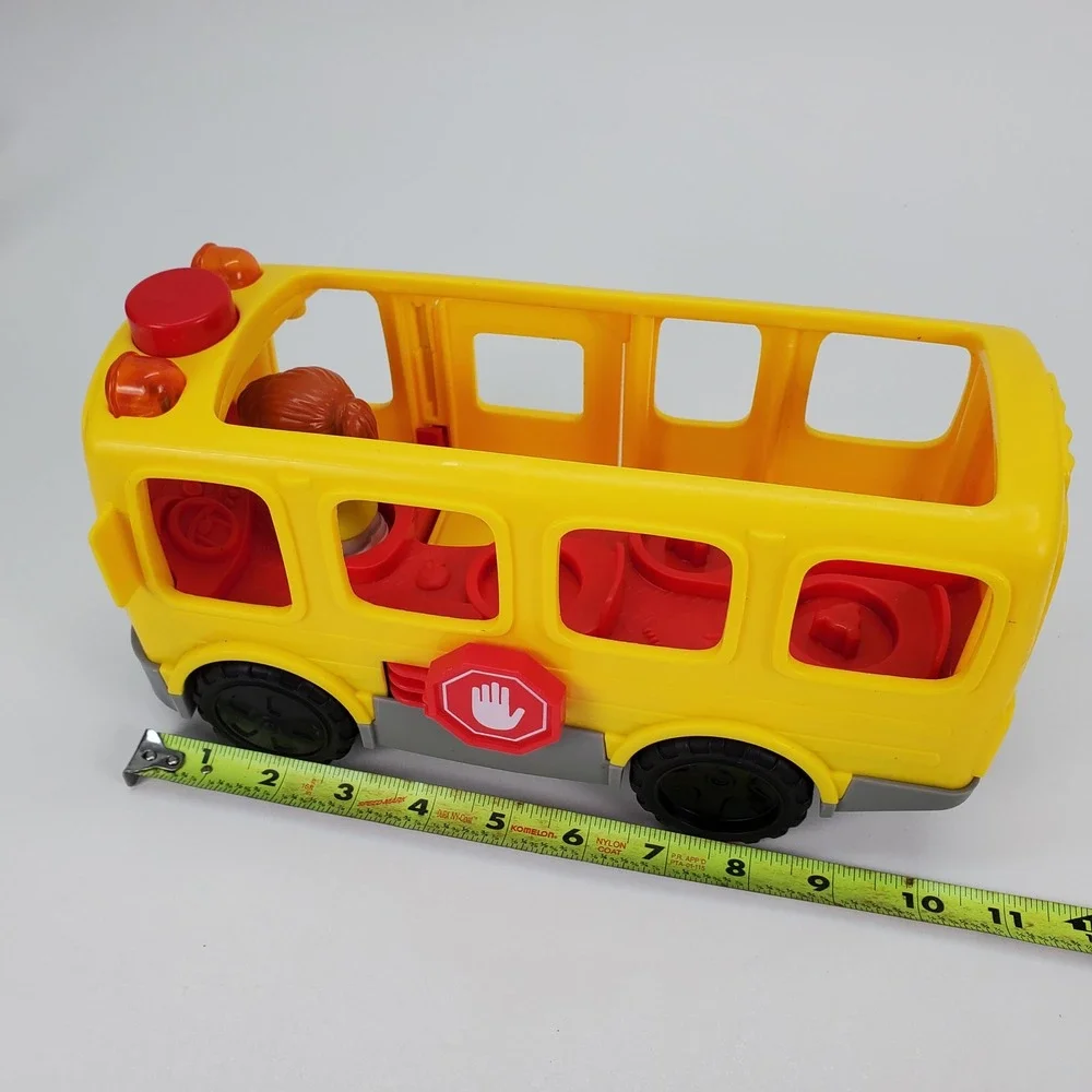 Fisher-Price Little People Sit with Me School Bus Yellow Musical Toy with Figure